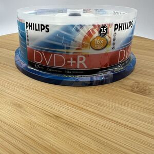 Philips DVD+R 120 Mins 4.7GB 16X Speed Recordable Blank Discs 25 Pack SEALED